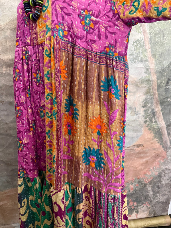 1027w Kantha Arts Tiered Dress-Mix 9
