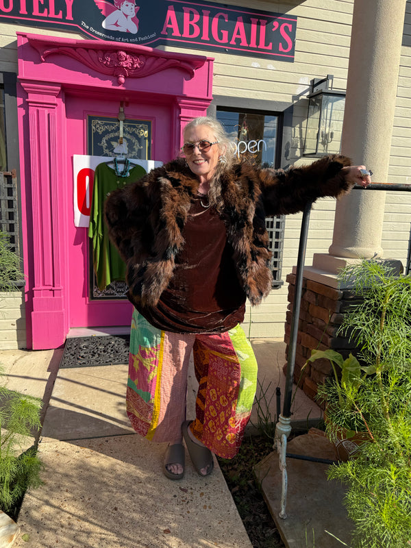 5764 Faux Fur Mink Short Coat