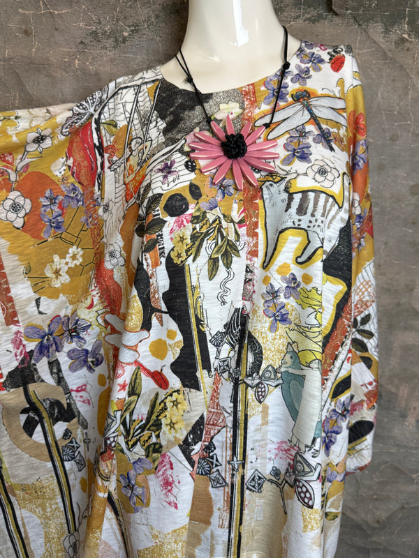 T1369K White Knit Whimsy Top-Marisols Garden