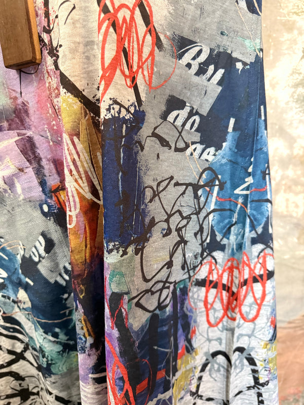 D543F Cowl Neck ASYM Dress-Grape Jam