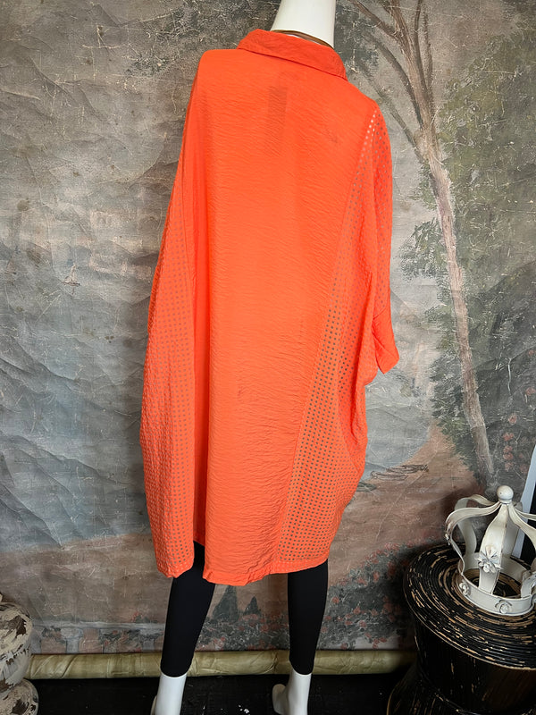 6513 O'Size Kimono Tunic/Dress-Tabasco