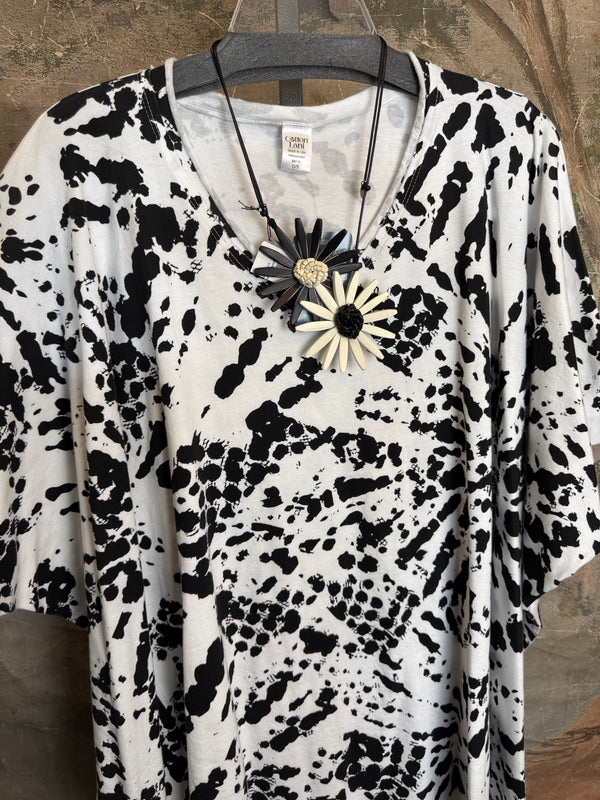 715CL-Burst Oversized Tunic Tee-WHITE