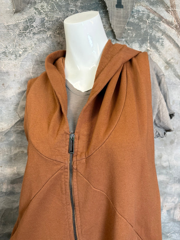 2626AU Zip Hoodie Vest-Ginger