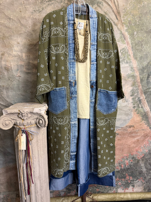 5783 Bandana Long Cardigan