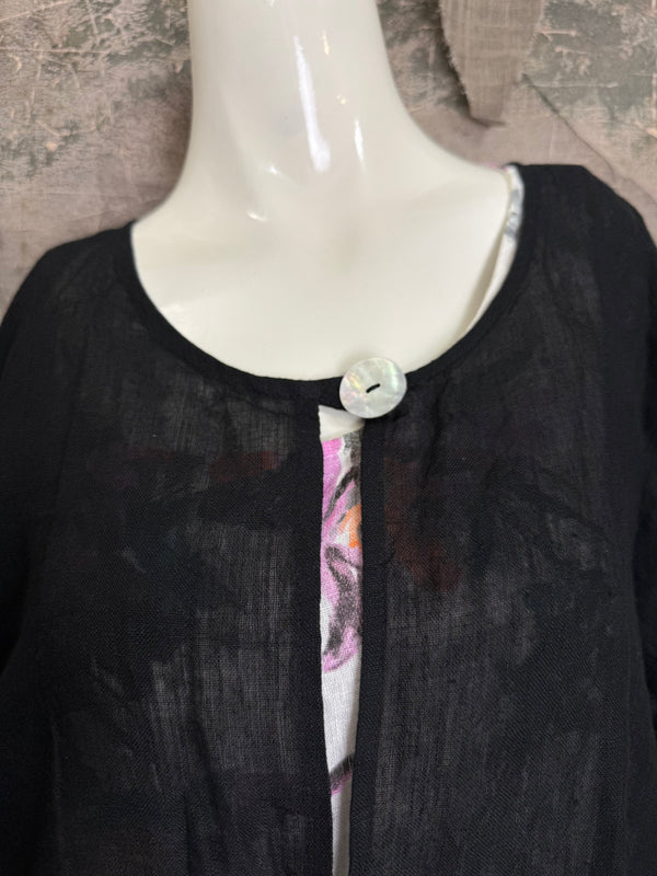 MP-MT348 Bolero With Button-Black