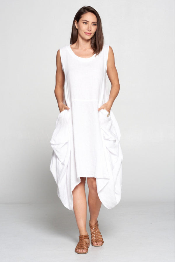 MP-HLD1066 Lagenlook Dress-Kentucky Blue