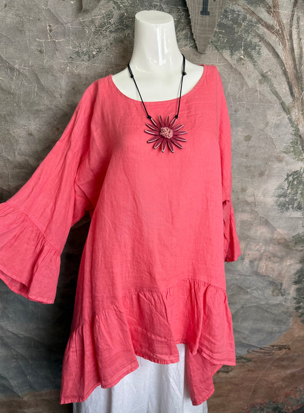 MP-HLT651 Baby Doll Top-Grapefruit