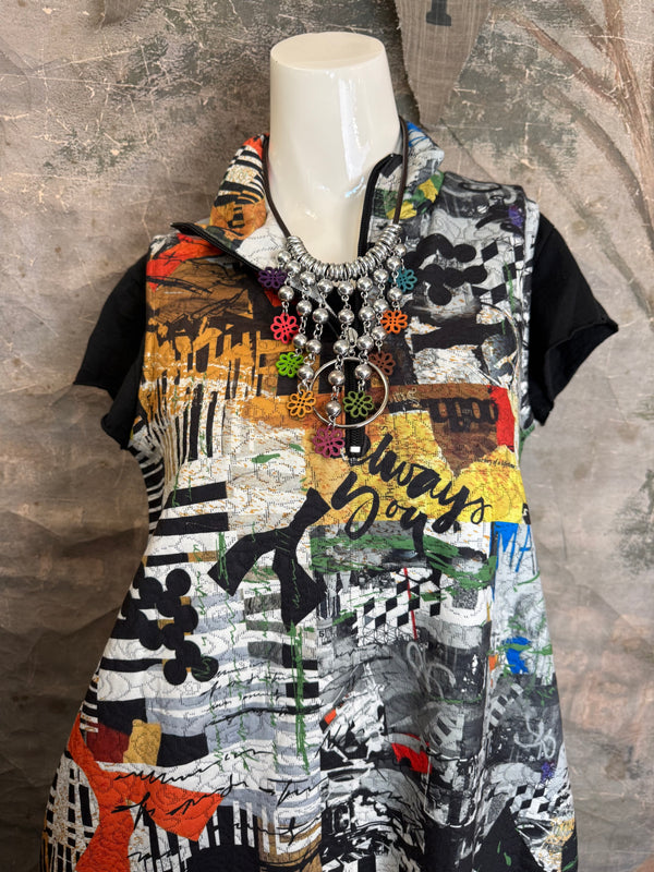 D502NB Slvless Sharkbite Dress-Always You.