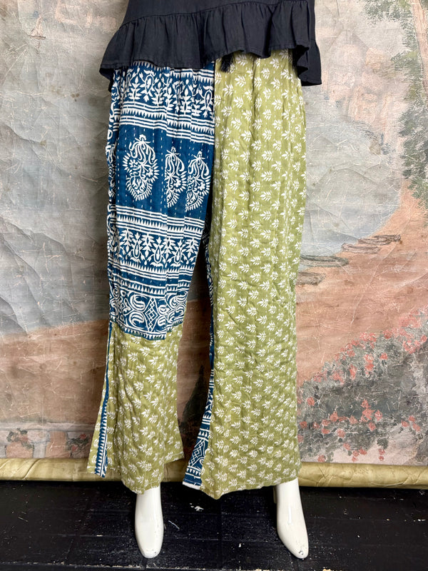 2007W Wide Leg Kantha Pants-Mix 2