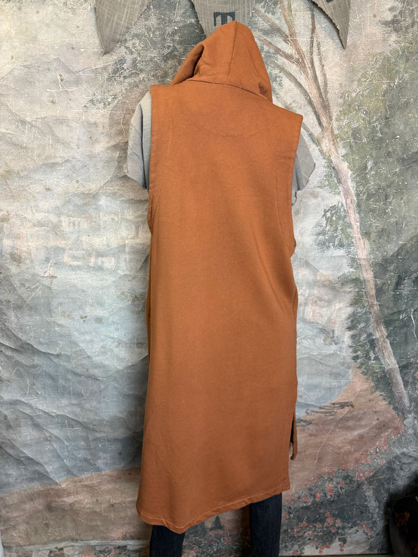 2626AU Zip Hoodie Vest-Ginger