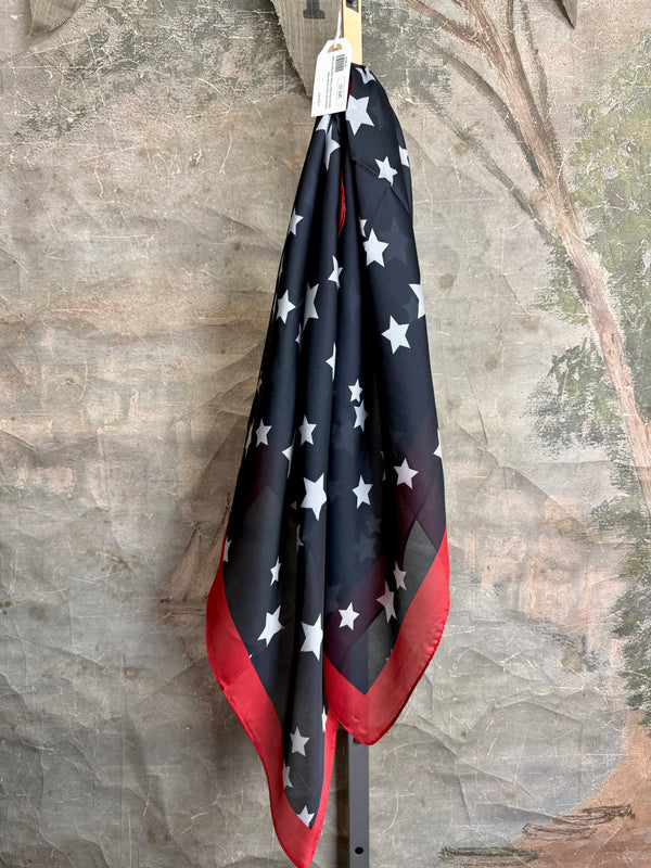000A43 Silk Rayon Artisan Rags-USA Stars at night