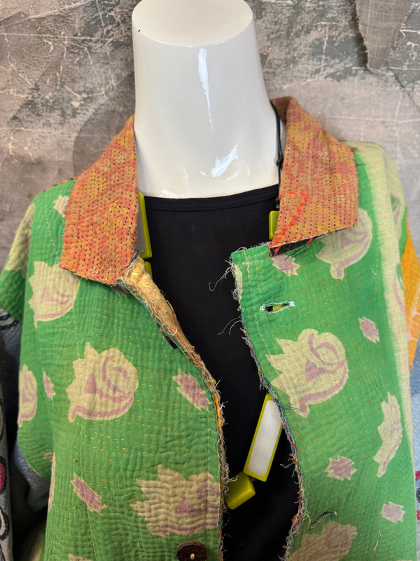 JG-183 Kantha Sunrise Coat-MIX 6