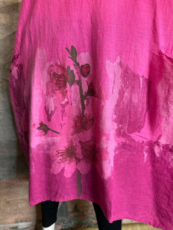 90847B Painters Garden Dress-Fuchsia