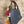 Load image into Gallery viewer, Soruka Agatha navy blue recycled leather crossbody bag with burgundy handle and orange lining, Barcelona handcrafted - 19
