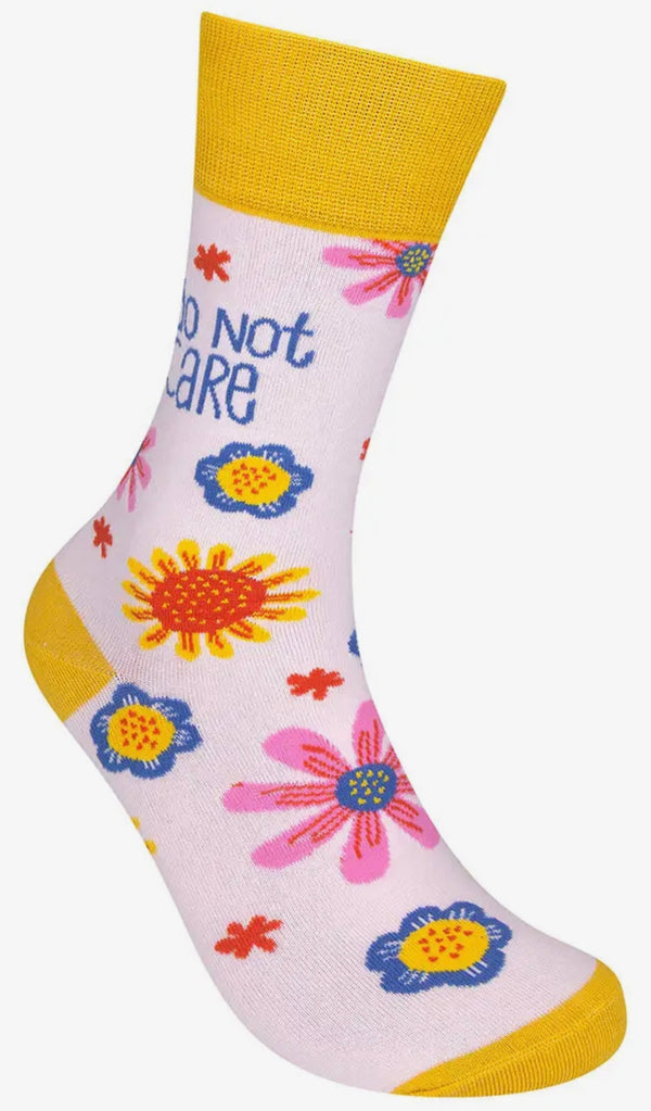 Art To Wear Novelty Socks-Do Not Care! 🌼 🤷‍♀️