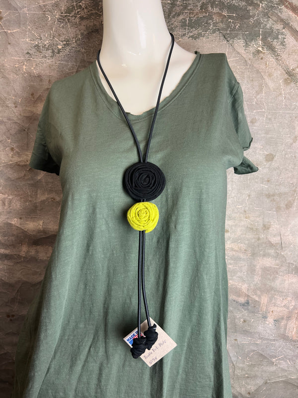 N135 Double Dot Bolo Necklace