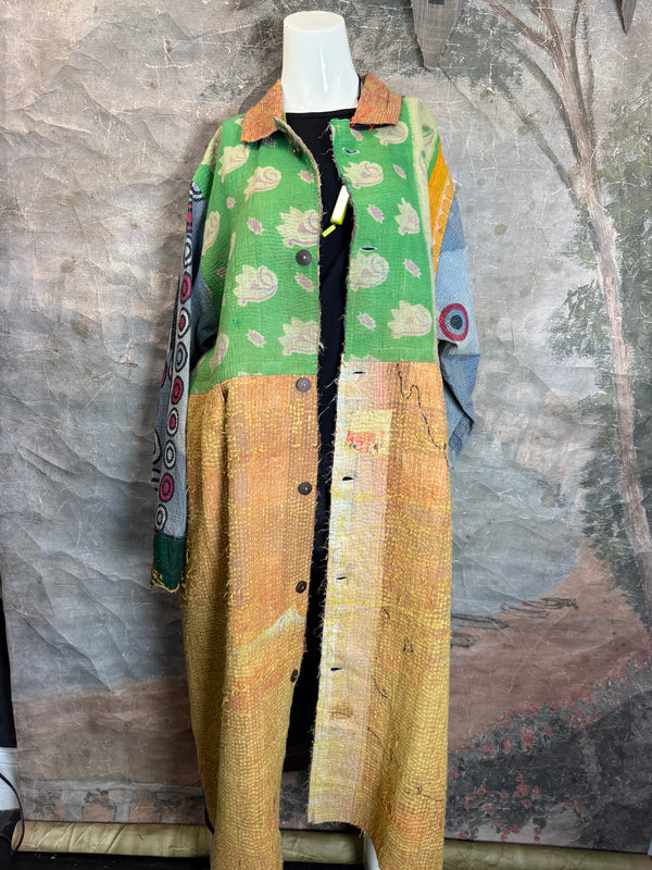 JG-183 Kantha Sunrise Coat-MIX 6
