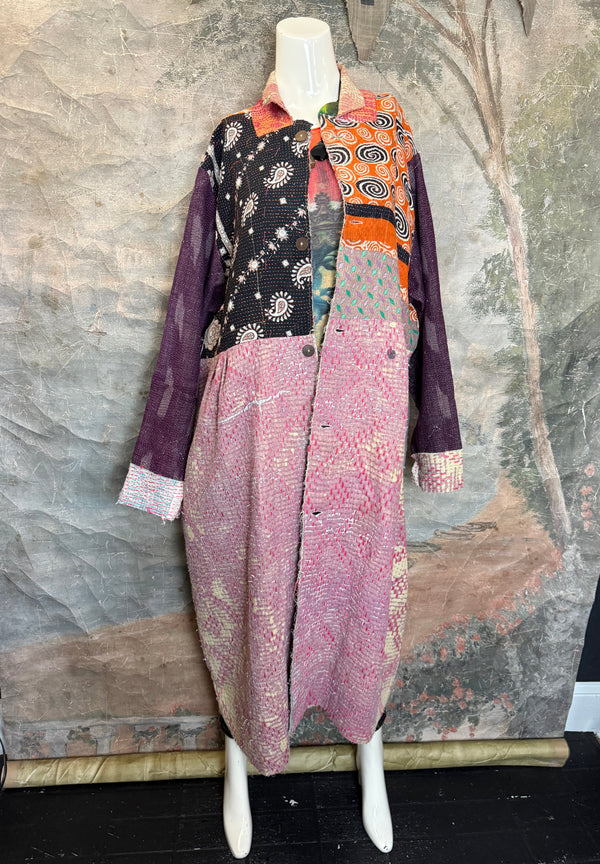 JG-183 Kantha Sunrise Coat-MIX 5