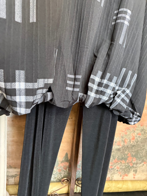 4982 Pleated Plaid Tunic Dress