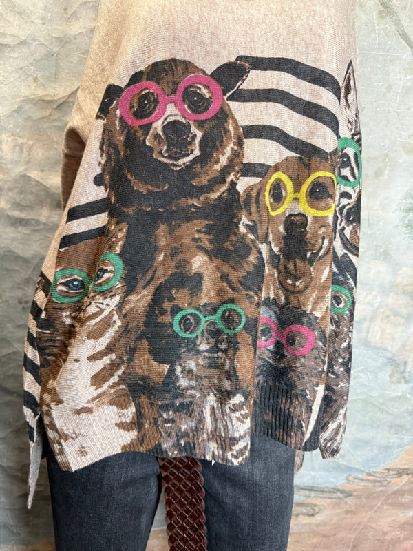 25704 Icon Print Sweater