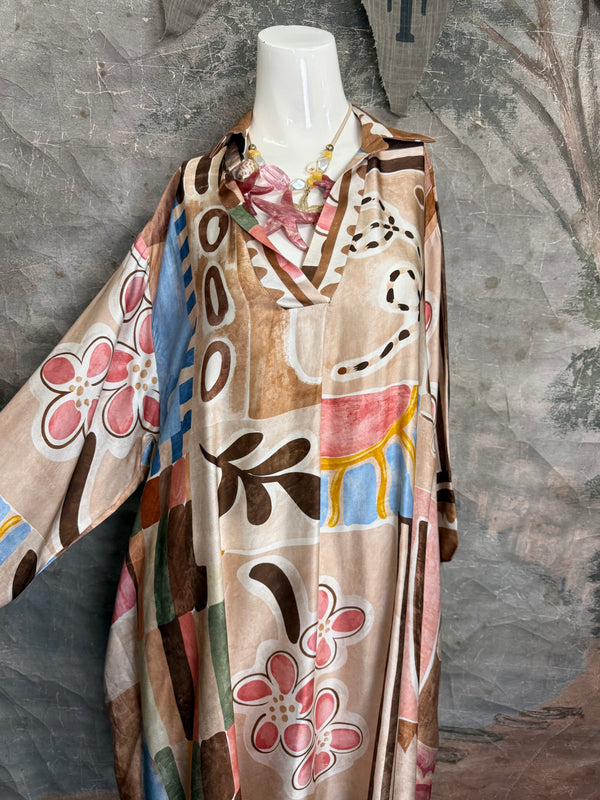 6615 Silk Artsian Dress