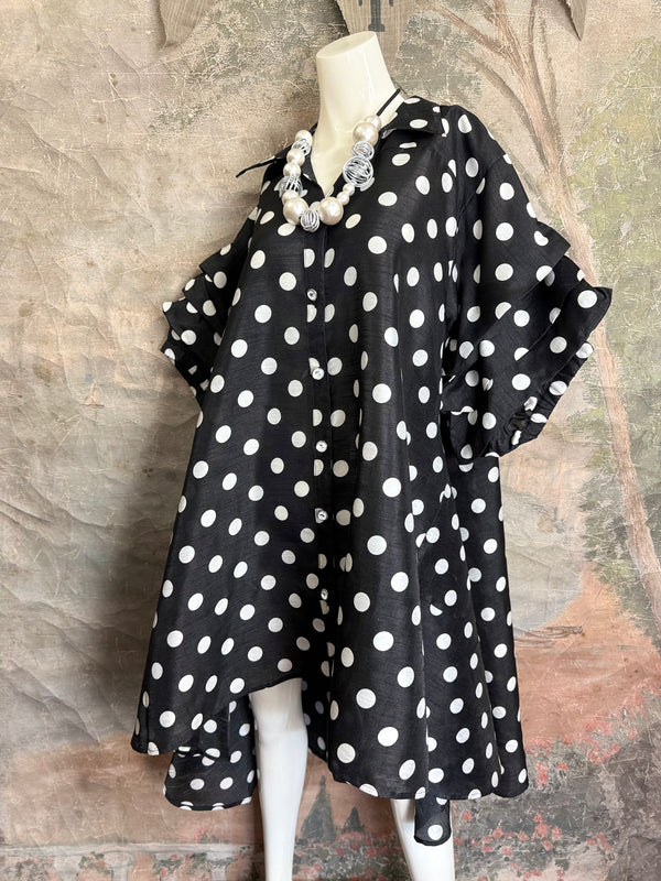 AD26-01 The High-Low Echo Dress-Paris Polka