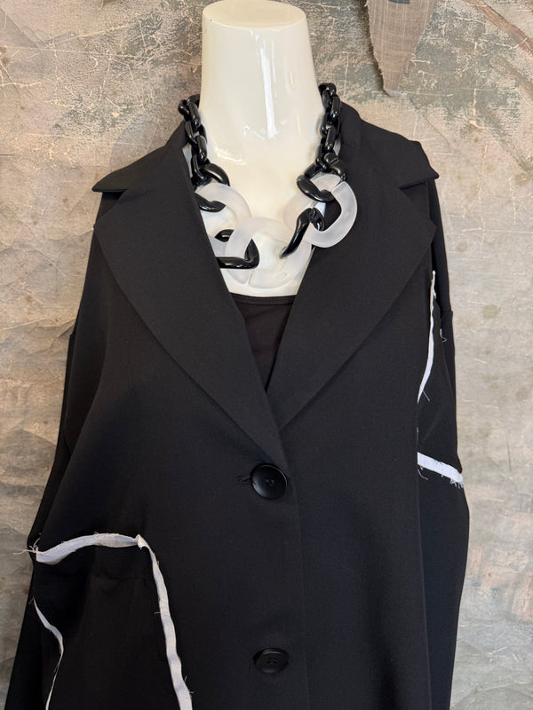 69583 Chic Blazer Jacket W/Trim