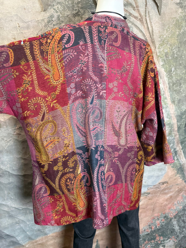 ANU 19828 Embroidered Duster JKT-Macroon