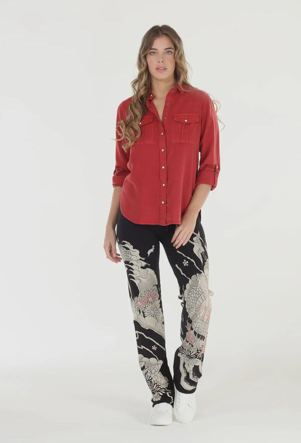 4360 Pull-on Zen Lounge Pant-Charcoal