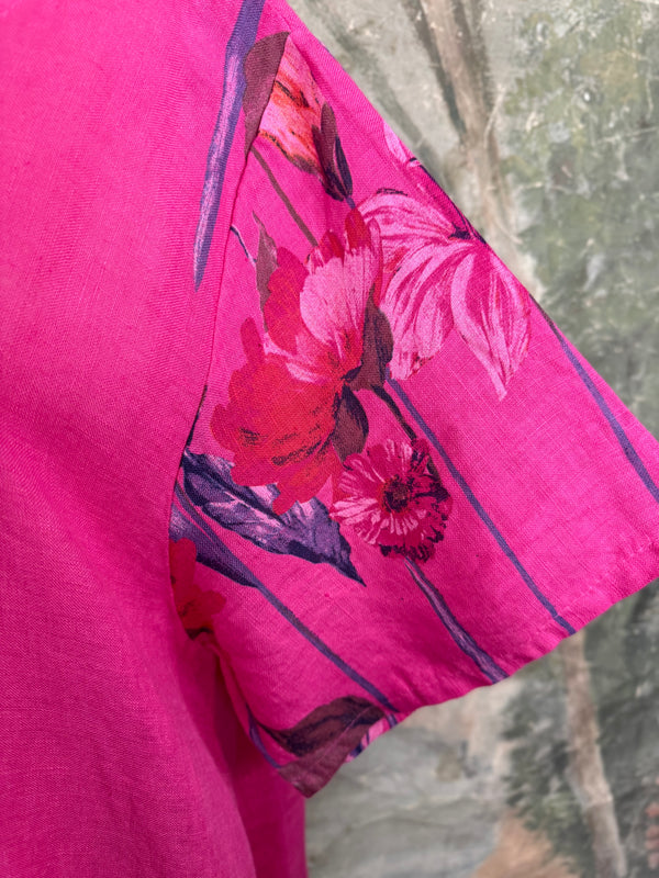 90847G Garden Tea Party Dress-Fuchsia