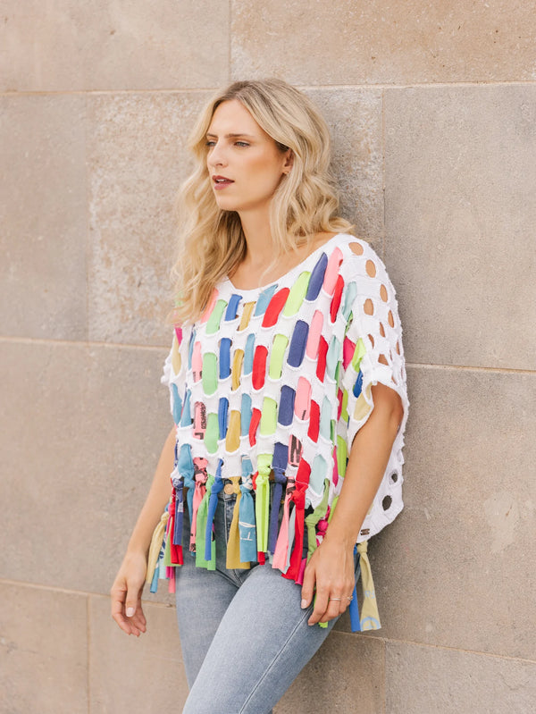 5496 Ribbon Pullover Sweater