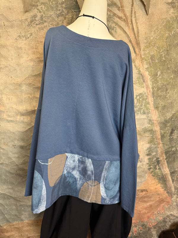 91865 Artsy Patch Pullover-Denim