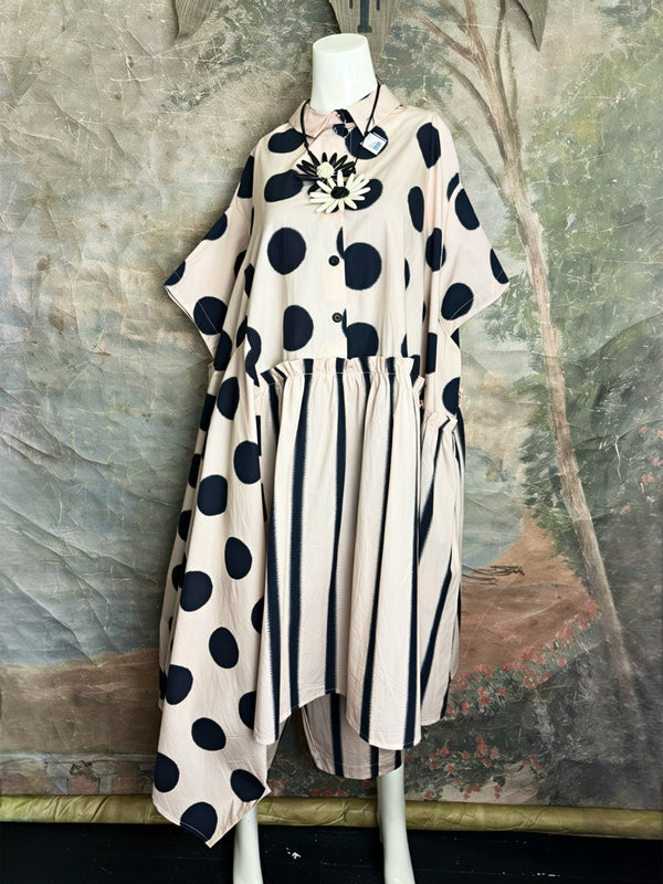 B746 Cleo Dress-Stone