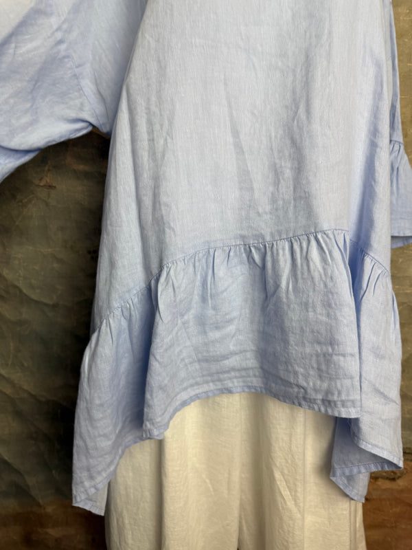 MP-HLT651 Baby Doll Top-Kentucky Blue