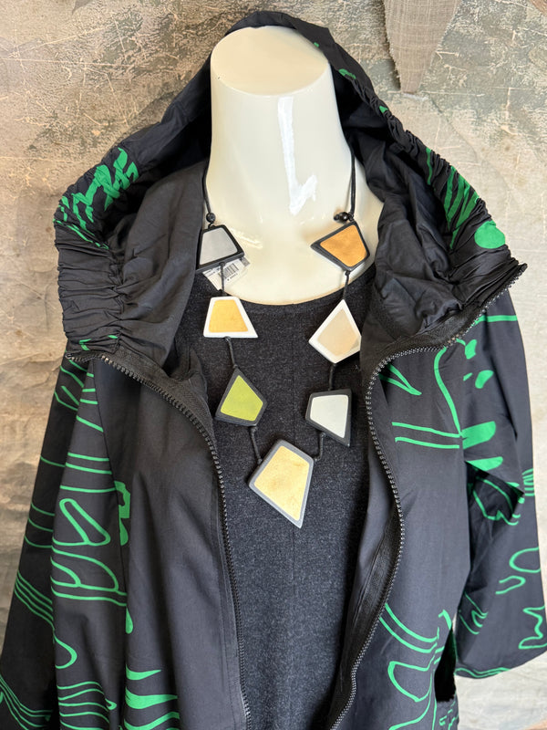 1029 City Scribble Jacket-Green