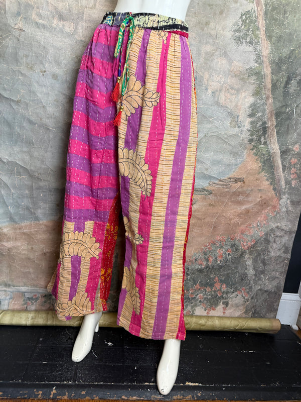 2007W Wide Leg Kantha Pants-Mix 1