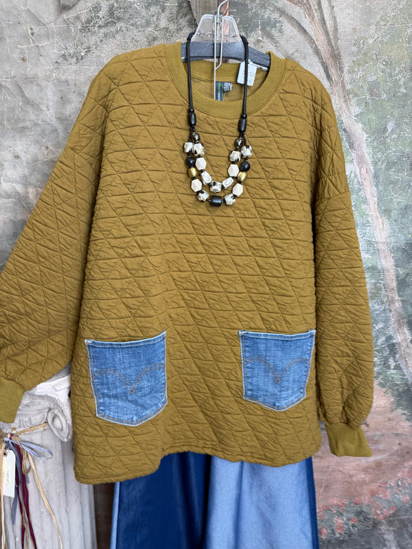5949 Glenna Pullover-Curry