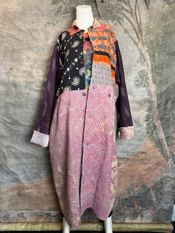 JG-183 Kantha Sunrise Coat-MIX 5