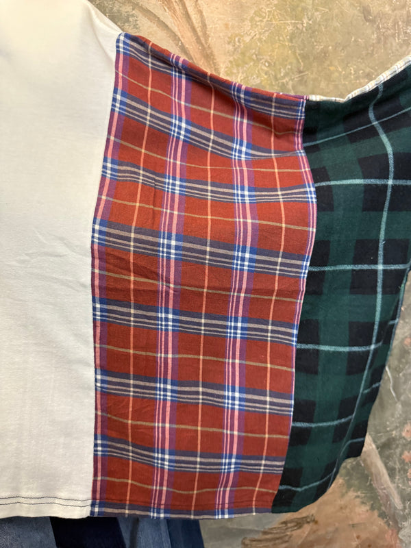 5576 Flannel Band Tee Topper-B