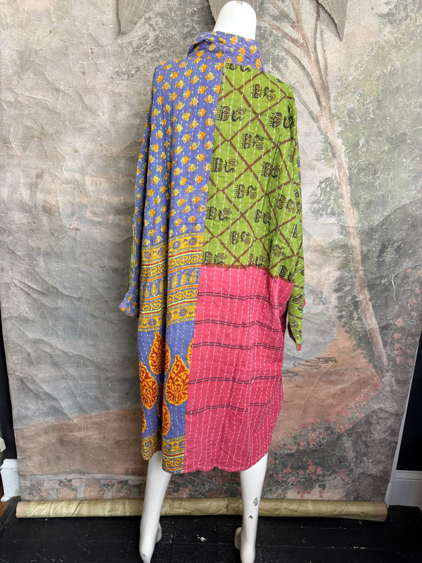 1013w Long Kurta Shirt Dress-Marley