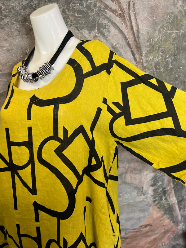 91470 S/Slv Tunic Letter Dress-MANGO