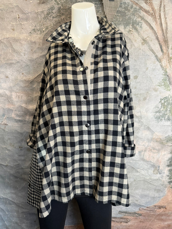 2500-2077 Plaid Placket Shirt-Fennel