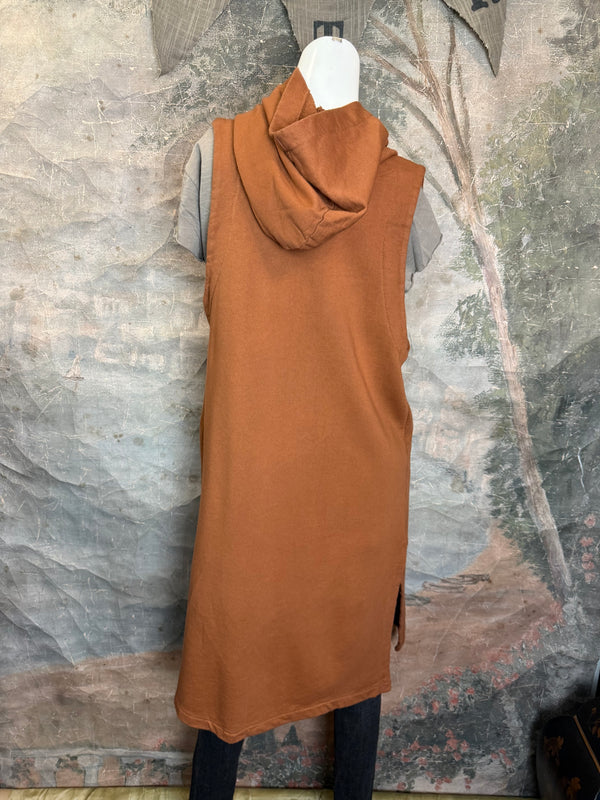 2626AU Zip Hoodie Vest-Ginger