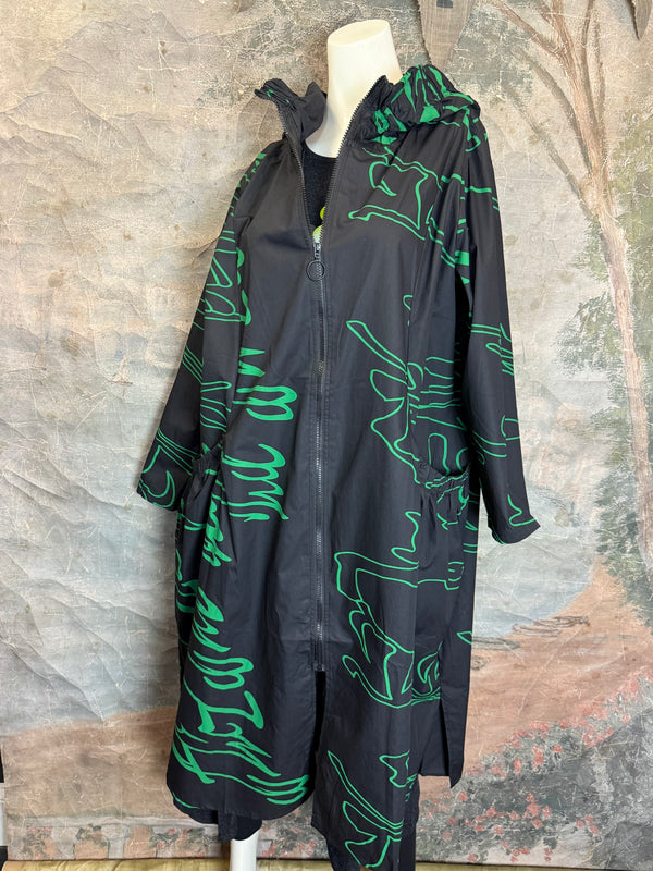 1029 City Scribble Jacket-Green