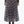 Load image into Gallery viewer, Flowy plaid midi skirt in blue-gray tones styled with patched denim jacket and pearl necklace on boutique display - 4
