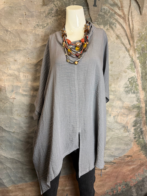 2066-11 Asymmetrical Cowlneck-Zinc