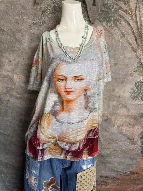 PL-772 Washington Floral Tee-Gray