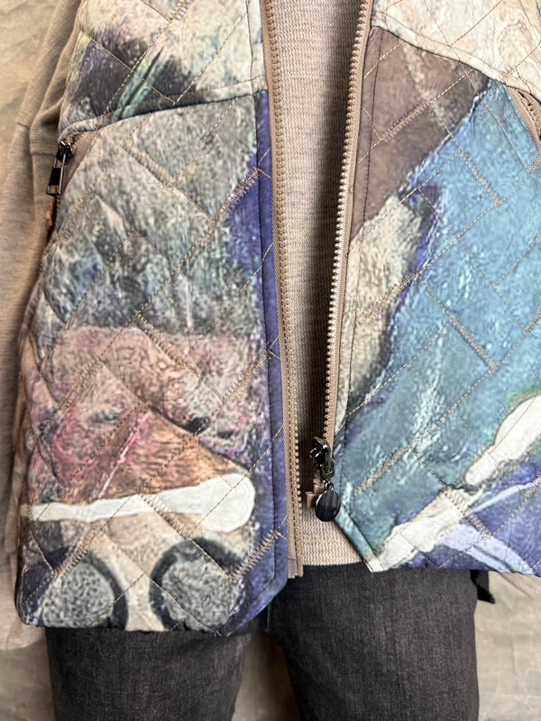 25722 Double Zip Puffer Vest