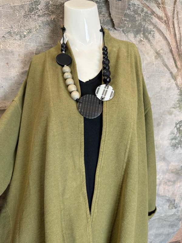 833-3184 Flare Cardi Coat