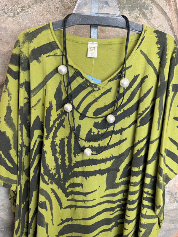 715CL-Zebra Oversized Tunic Tee-SPUD